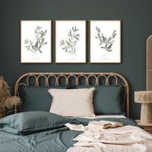 Load image into Gallery viewer, Grey Greenery Watercolour Print - 3 Piece Set