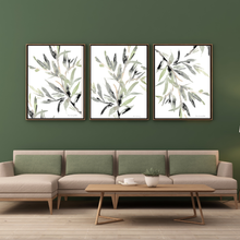 Load image into Gallery viewer, Abstract Greenery Watercolour Print - 3 Piece Set