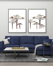 Load image into Gallery viewer, Baobab Watercolour Print - 2 Piece Set