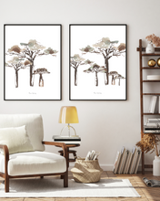 Load image into Gallery viewer, Baobab Watercolour Print - 2 Piece Set
