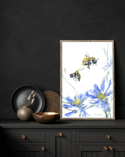 Load image into Gallery viewer, Bees Watercolour Print
