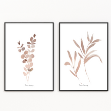 Load image into Gallery viewer, Boho Botanical Watercolour Print Set - 2 Piece