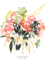 Load image into Gallery viewer, Wedding Bouquet Custom Watercolour Print