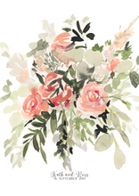 Load image into Gallery viewer, Wedding Bouquet Custom Watercolour Print
