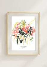Load image into Gallery viewer, Wedding Bouquet Custom Watercolour Print