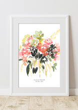 Load image into Gallery viewer, Wedding Bouquet Custom Watercolour Print