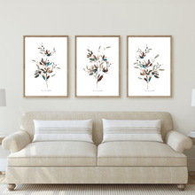 Load image into Gallery viewer, Bush Fire Fynbos Watercolour - 3 Piece Set