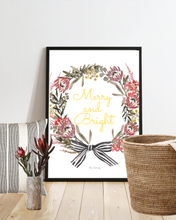 Load image into Gallery viewer, Christmas Wreath Watercolour Print