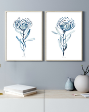 Load image into Gallery viewer, Blue Delft Pin Cushions Watercolour Print - 2 Piece