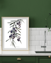 Load image into Gallery viewer, Greek Olive Watercolour Print