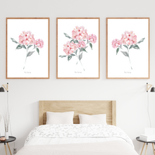 Load image into Gallery viewer, Heirloom Hydrangeas Watercolour Print -3 Piece Set