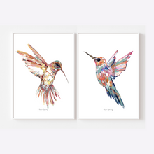 Load image into Gallery viewer, Hummingbirds Print - 2 Piece Set