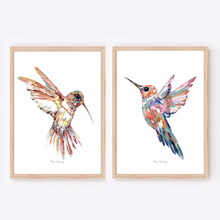 Load image into Gallery viewer, Hummingbirds Print - 2 Piece Set