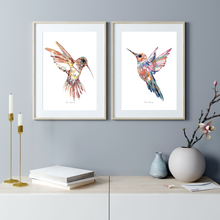 Load image into Gallery viewer, Hummingbirds Print - 2 Piece Set