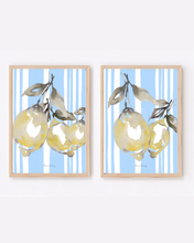 Load image into Gallery viewer, La Med Lemons Watercolour Print - 2 Piece Set