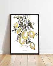 Load image into Gallery viewer, Lemon Branch Watercolour Print