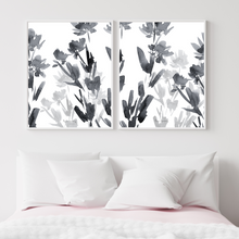 Load image into Gallery viewer, Monochrome Garden Watercolour Print 2-Piece Set