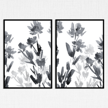 Load image into Gallery viewer, Monochrome Garden Watercolour Print 2-Piece Set