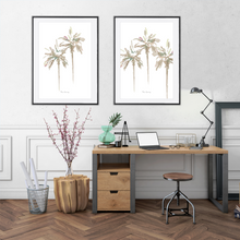 Load image into Gallery viewer, Muted Palms Watercolour Print - 2 Piece Set