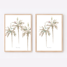 Load image into Gallery viewer, Muted Palms Watercolour Print - 2 Piece Set