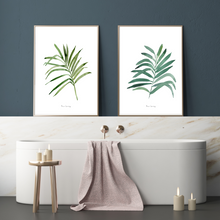 Load image into Gallery viewer, Palm Elegance Watercolour Print - 2 Piece Set