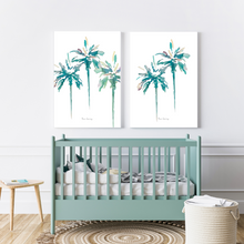 Load image into Gallery viewer, Palm Promenade Watercolour Print - 2 Piece Set