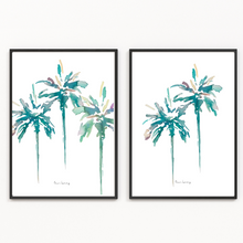 Load image into Gallery viewer, Palm Promenade Watercolour Print - 2 Piece Set