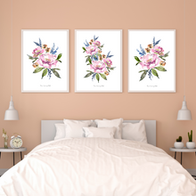 Load image into Gallery viewer, Spring Posie Watercolour Print-3 Piece Set