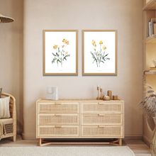 Load image into Gallery viewer, Yellow Dainty Watercolour Print - 2 Piece Set