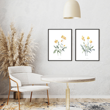 Load image into Gallery viewer, Yellow Dainty Watercolour Print - 2 Piece Set