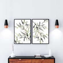 Load image into Gallery viewer, Abstract Greenery Print- 2 Piece Set