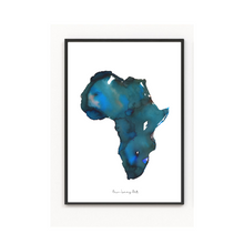 Load image into Gallery viewer, Africa Sapphire Watercolour Print