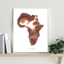 Load image into Gallery viewer, Africa Topaz Watercolour Print
