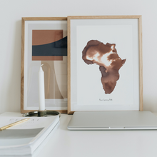Load image into Gallery viewer, Africa Topaz Watercolour Print
