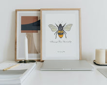 Load image into Gallery viewer, Bee Yourself Watercolour Print