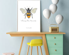 Load image into Gallery viewer, Bee Yourself Watercolour Print