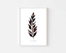 Load image into Gallery viewer, Black Leaf Watercolour Print