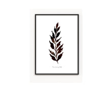 Load image into Gallery viewer, Black Leaf Watercolour Print