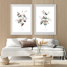 Load image into Gallery viewer, Bush Fire Fynbos Watercolour Print- 2 Piece Set