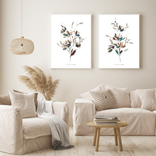 Load image into Gallery viewer, Bush Fire Fynbos Watercolour Print- 2 Piece Set
