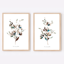Load image into Gallery viewer, Bush Fire Fynbos Watercolour Print- 2 Piece Set
