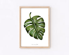 Load image into Gallery viewer, Delicious Monstera Leaf Watercolour Print