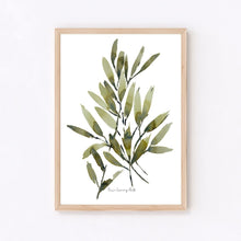 Load image into Gallery viewer, Fresh Greens Watercolour Print