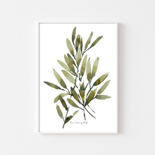 Load image into Gallery viewer, Fresh Greens Watercolour Print