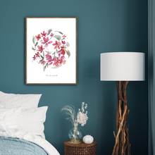 Load image into Gallery viewer, Full Circle Floral Watercolour Print