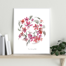 Load image into Gallery viewer, Full Circle Floral Watercolour Print