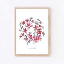 Load image into Gallery viewer, Full Circle Floral Watercolour Print