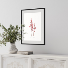 Load image into Gallery viewer, Table Mountain Watsonia Watercolour Print
