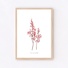 Load image into Gallery viewer, Table Mountain Watsonia Watercolour Print