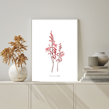 Load image into Gallery viewer, Table Mountain Watsonia Watercolour Print